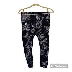 Athleta Floral Sonic Cropped Leggings High Rise Size Small